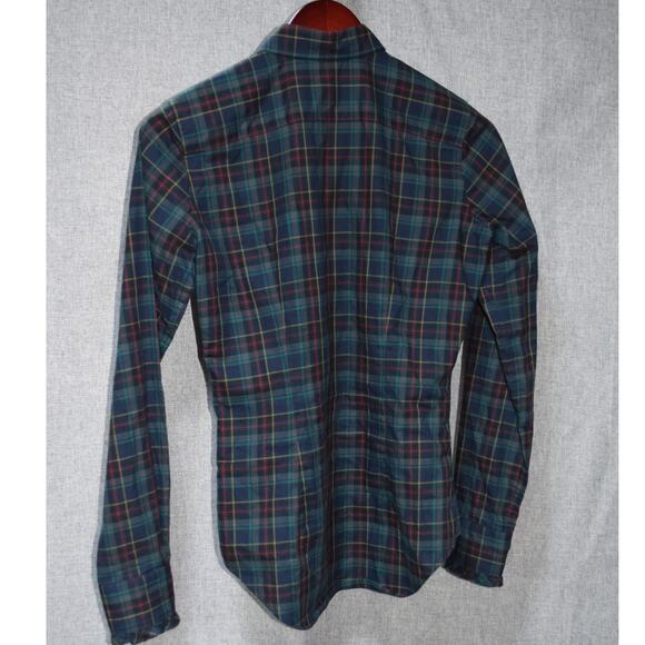 Ralph Lauren Sport Plaid Ruffle Front Button Down Shirt Size S - Picture 3 of 4